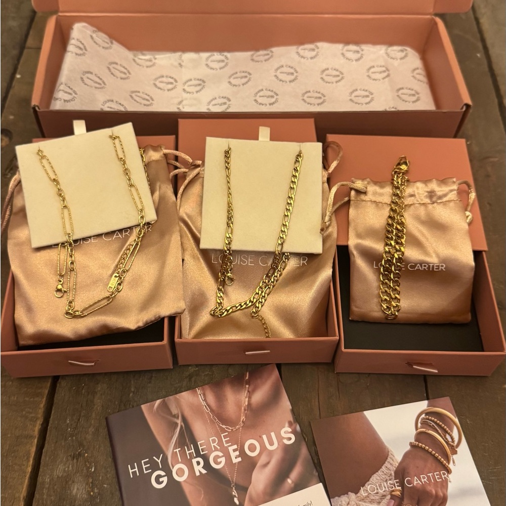 Louise Carter Gold Necklaces and Anklet